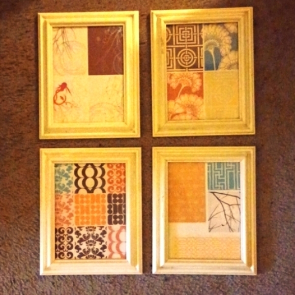 Abstract Art Collection, Four Pieces, Each 8" x 10" - Picture 1 of 5
